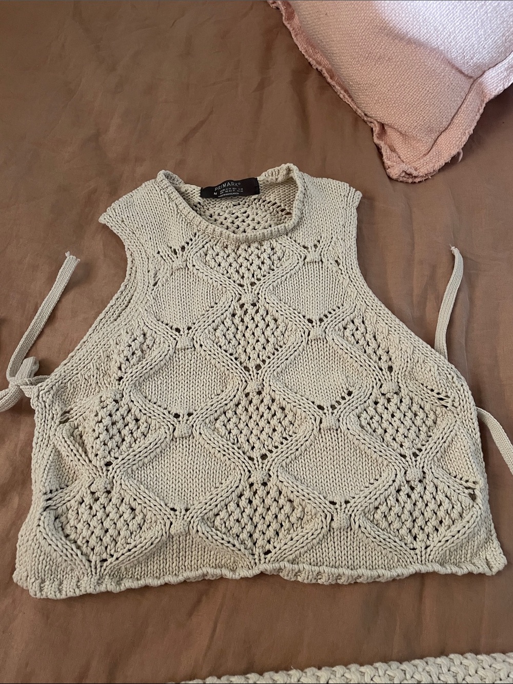 Cotton Knit Sweater Pinafore Vest Top